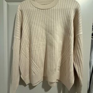 Abercrombie & Fitch Cream Ribbed Sweater